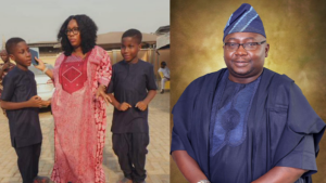 Adelabu's sister and twins sons
